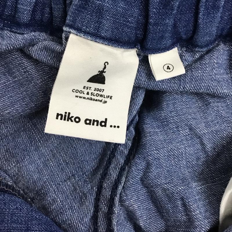 ニコアンド niko and... パンツ デニム、ジーンズ st63dl06sw ワイドパンツ L 無地 インディゴ / インディゴ /  レディース USED 古着 中古 10121195