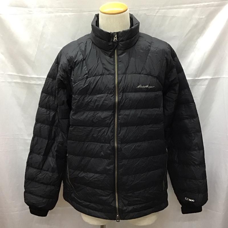 エディーバウアー Eddie Bauer ジャケット、上着 ジャンパー、ブルゾン ジップアップジャケット ジャンパー ジャケット ダウンジャケット アウター M ロゴ、文字 黒 / ブラック /  メンズ USED 古着 中古 10110754