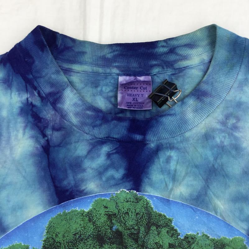 ＵＳフルギ US古着 Tシャツ 半袖 XL プリント X 総柄 青 / ブルー /  メンズ USED 古着 中古 10133843