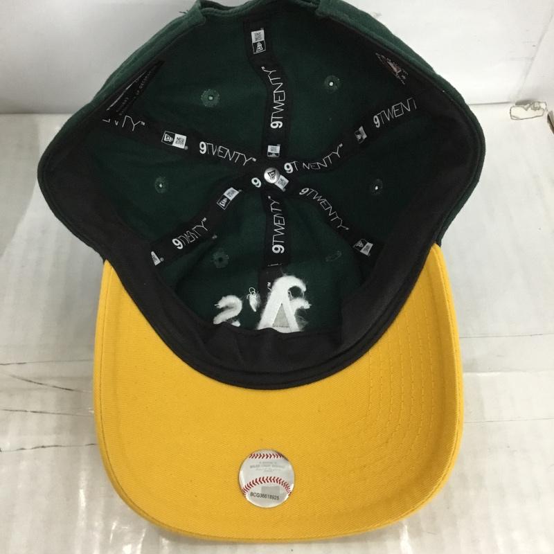 ニューエラ NEW ERA 帽子 キャップ オークランド アスレチックス As コットン ロゴ、文字 黄 / イエロー / X 緑 / グリーン /  メンズ USED 古着 中古 10124144