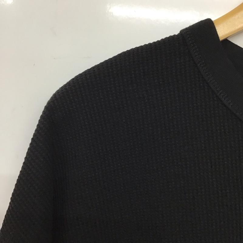 ジーユー GU カットソー 半袖 341-351035 ドライワッフルTシャツ 半袖カットソー XL 無地 黒 / ブラック /  メンズ USED 古着 中古 10132358