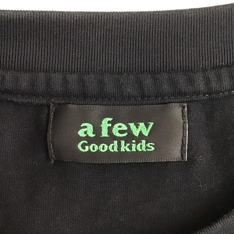 アフューグッドキッズ A FEW GOOD KIDS カットソー 長袖 長袖カットソー クルーネックカットソー ロングスリーブカットソー プリントTシャツ L ロゴ、文字 黒 / ブラック /  メンズ USED 古着 中古 10124778