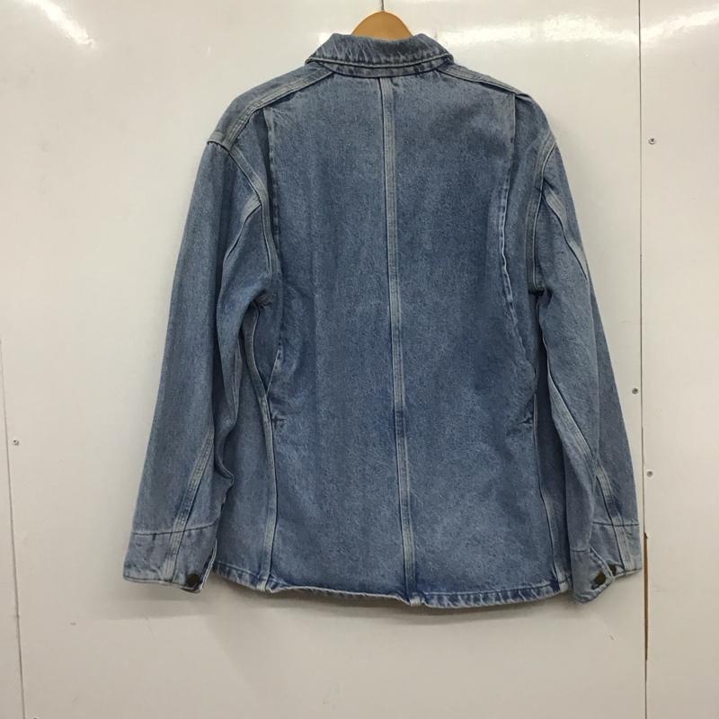 カーハート Carhartt ジャケット、上着 ジャケット、ブレザー デニムジャケット Gジャン アウター カジュアルジャケット ロゴ、文字 インディゴ / インディゴ /  メンズ USED 古着 中古 10137088