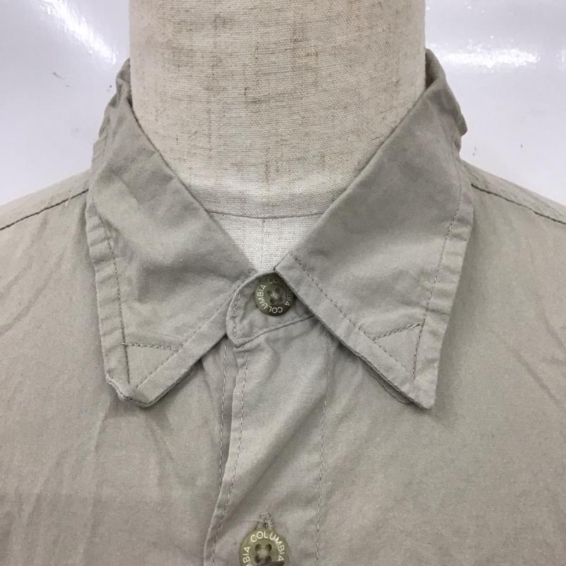 コロンビア Columbia シャツ、ブラウス 長袖 長袖シャツ カラーシャツ ポケットシャツ 長袖カットソー XL ロゴ、文字 灰 / グレー /  メンズ USED 古着 中古 10119939