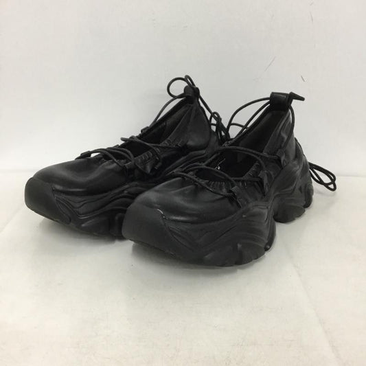 ジーナシス JEANASIS スニーカー スニーカー レースアップバレエスニーカー M 無地 黒 / ブラック /  レディース USED 古着 中古 10145605