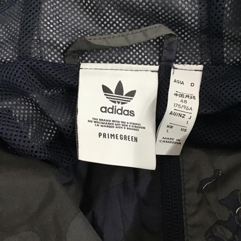 アディダス adidas ジャケット、上着 ジャケット、ブレザー H13460 ウィンドブレーカー スポーツウェア カモ柄 迷彩 L ロゴ、文字 マルチカラー / マルチカラー /  メンズ USED 古着 中古 10125715