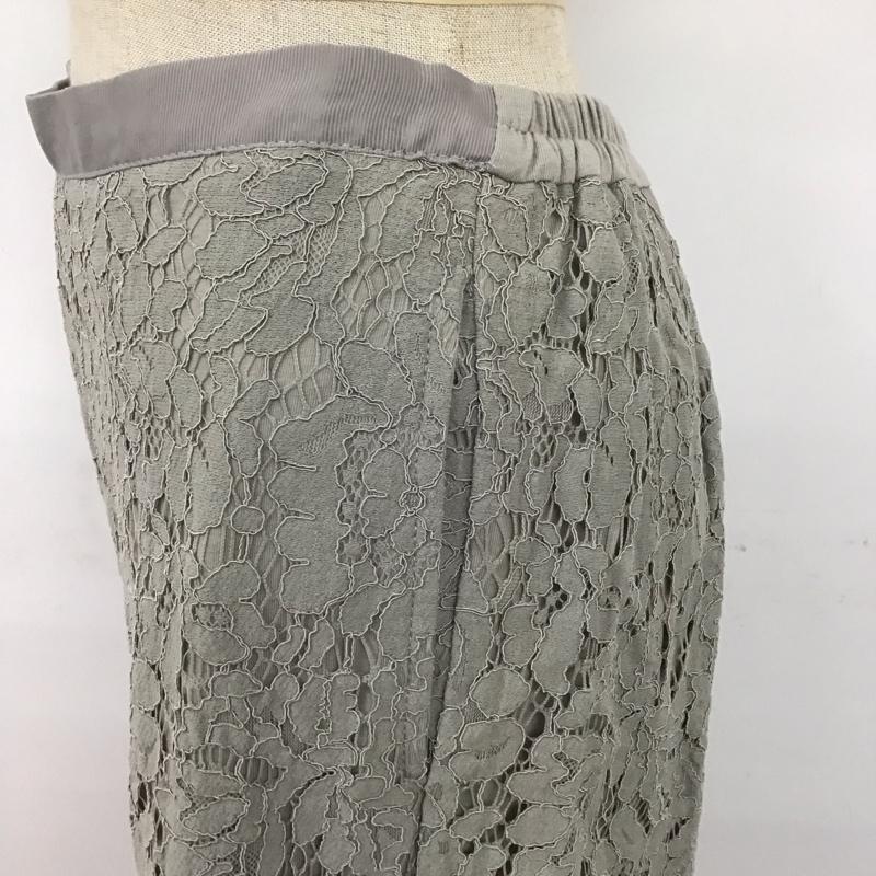 ニコアンド niko and... ボトムス ボトムス ST72YL09MB レース ガウチョパンツ 4 レース柄 灰 / グレー /  レディース USED 古着 中古 10123193