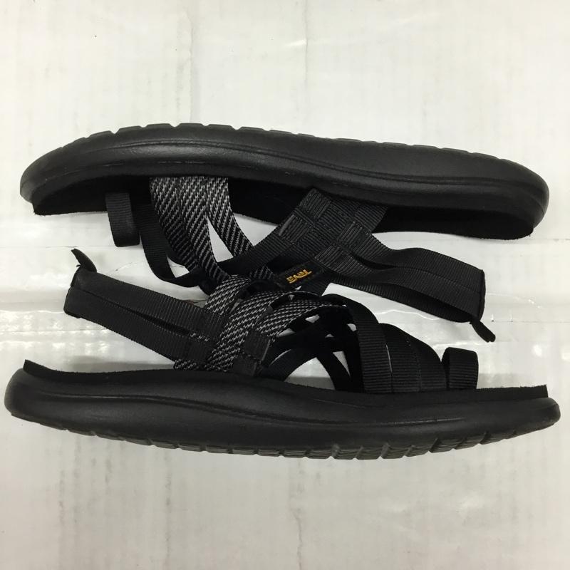 テバ Teva サンダル サンダル 1099271B VOYA STRAPPY ボヤ ストラッピー 25cm 25.0cm ロゴ、文字 黒 / ブラック /  レディース USED 古着 中古 10109741