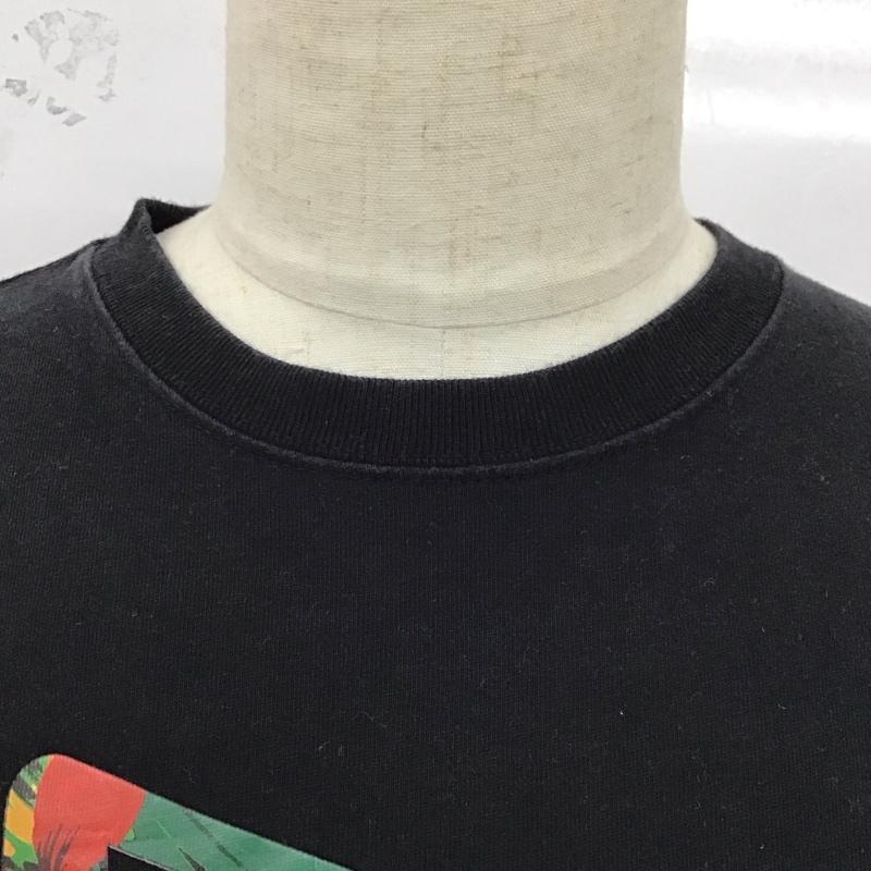 ニューエラ NEW ERA Tシャツ 半袖 ボタニカル ハイビスカス ロゴ M プリント 黒 / ブラック /  メンズ USED 古着 中古 10122879