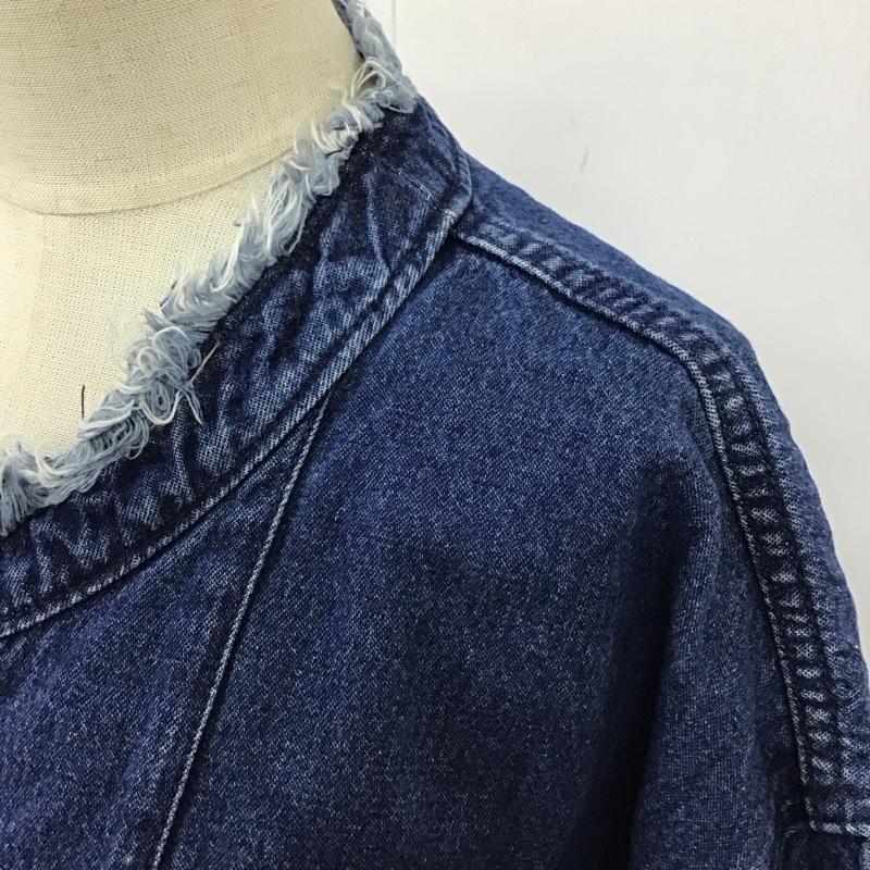 マウジー MOUSSY ワンピース ロングスカート 0109sa11-0300 フリンジデニムワンピース シャツワンピース FREE 無地 インディゴ / インディゴ /  レディース USED 古着 中古 10115743