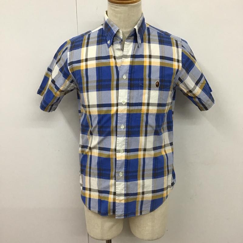 アベイシングエイプ A BATHING APE シャツ、ブラウス 半袖 S チェック マルチカラー / マルチカラー /  メンズ USED 古着 中古 10121854