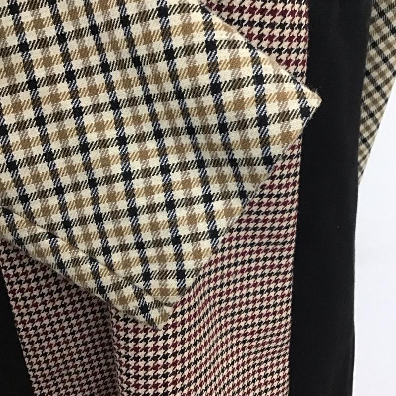 ザラウーマン ZARA WOMAN ワンピース ロングスカート 長袖ワンピース ノーカラーワンピース フレアロングワンピース M チェック マルチカラー / マルチカラー /  レディース USED 古着 中古 10111162