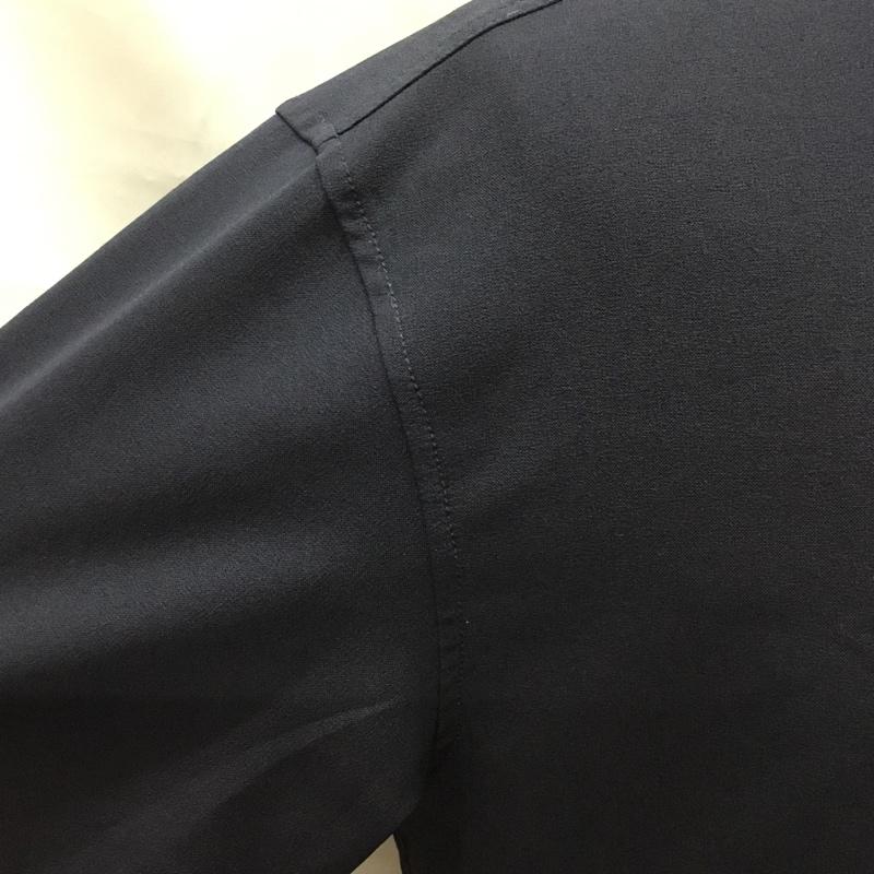 ナノユニバース nano・universe シャツ、ブラウス 半袖 半袖シャツ カラーシャツ 半袖カットソー 無地シャツ M 無地 紺 / ネイビー /  メンズ USED 古着 中古 10116244