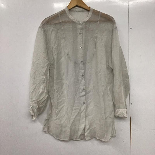 ローリーズファーム LOWRYS FARM シャツ、ブラウス 長袖 シアーシャツ FREE 無地 灰 / グレー /  レディース USED 古着 中古 10146753
