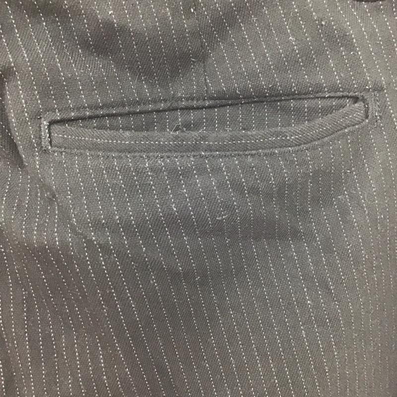 グラム glamb パンツ スラックス スラックス ワイドパンツ カジュアルパンツ ストレートパンツ ストライプパンツ 裾ゴム 3 ストライプ 白 / ホワイト / X 黒 / ブラック /  メンズ USED 古着 中古 10107188