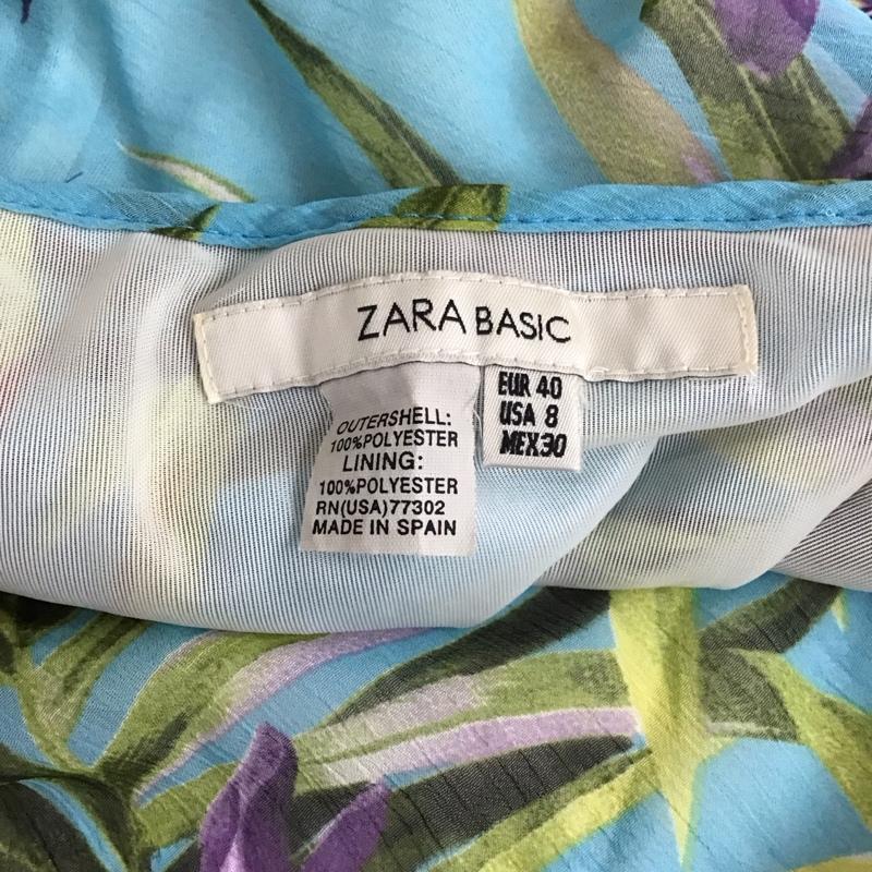 ザラベーシック ZARA BASIC ワンピース ひざ丈スカート キャミソールワンピース サイドスリット 花柄 マルチカラー / マルチカラー /  レディース USED 古着 中古 10113476