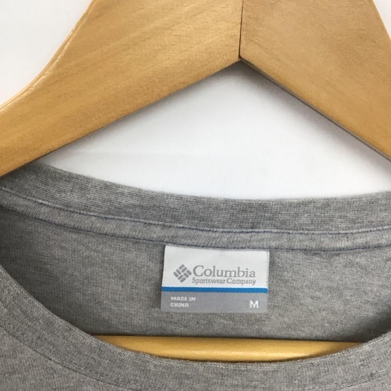 コロンビア Columbia カットソー 長袖 長袖カットソー プリントカットソー クルーネック M プリント 灰 / グレー /  メンズ USED 古着 中古 10148147
