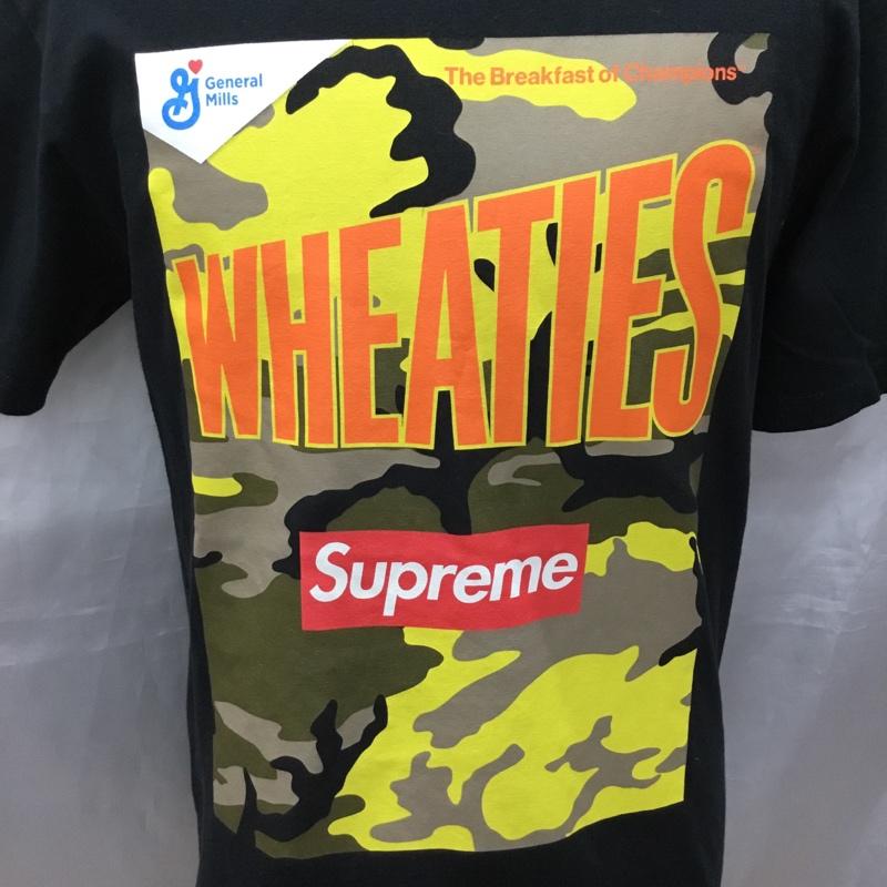 シュプリーム Supreme Tシャツ 半袖 21SS WheatiesBoxLogoTee 半袖カットソー プリントTシャツ S プリント 黒 / ブラック /  メンズ USED 古着 中古 10116847