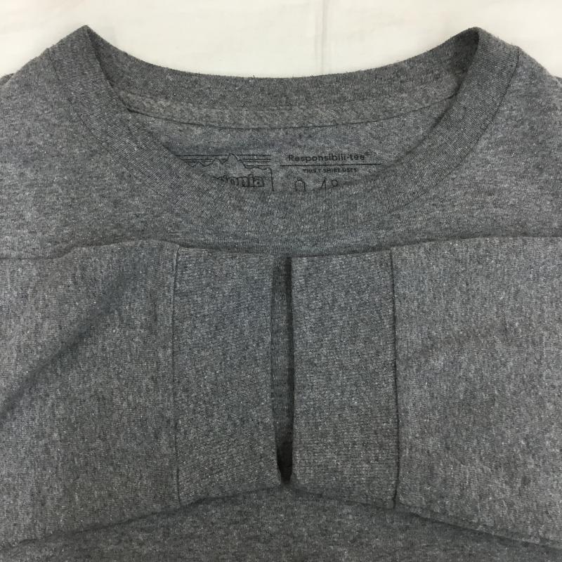パタゴニア patagonia カットソー 長袖 39346 S ワンポイント 灰 / グレー /  メンズ USED 古着 中古 10141441