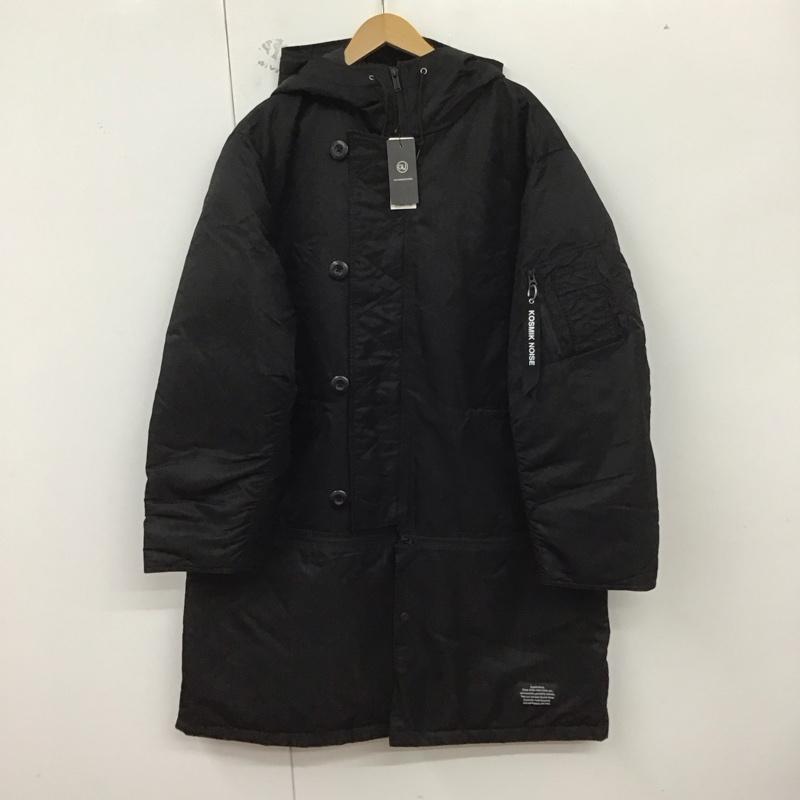 ジーユー GU ジャケット、上着 ジャンパー、ブルゾン 311-352699 ロングコート ジップアップジャケット ナイロンジャケット アンダーカバー L 無地 黒 / ブラック /  メンズ USED 古着 中古 10129566