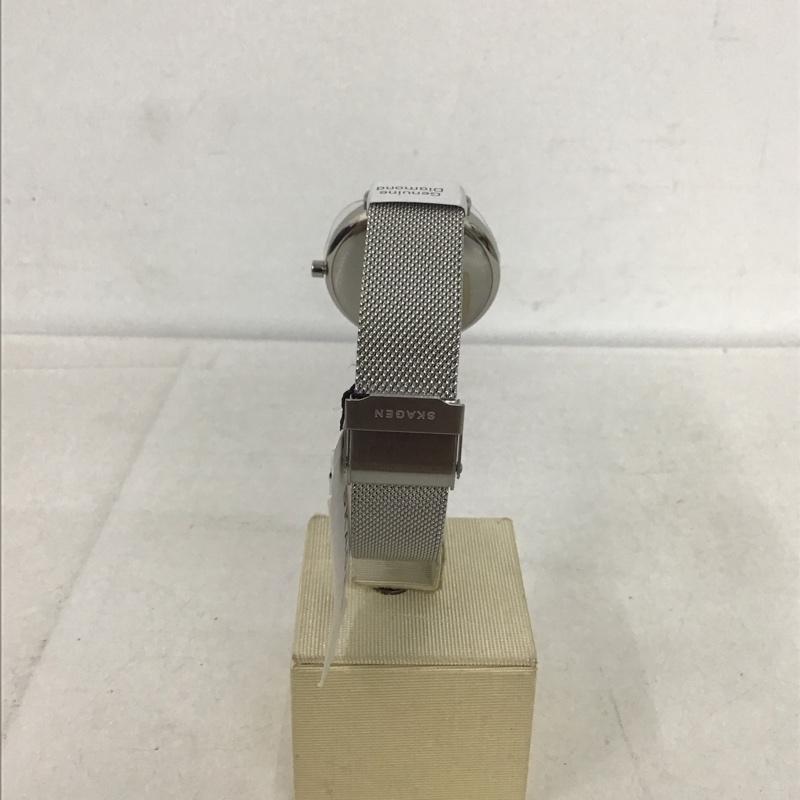 スカーゲン SKAGEN 腕時計 アナログ（クォーツ式） SKW2738 箱有 ロゴ、文字 銀 / シルバー / X 紺 / ネイビー /  レディース USED 古着 中古 10134339