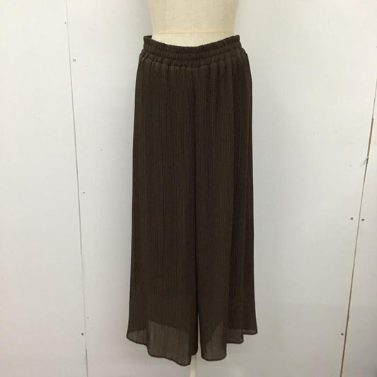 アイテムズ アーバンリサーチ ITEMS URBAN RESEARCH パンツ ワークパンツ、ペインターパンツ wh06-24r004 プリーツパンツ ワイドパンツ フレアパンツ FREE 無地 茶 / ブラウン /  レディース USED 古着 中古 10118616