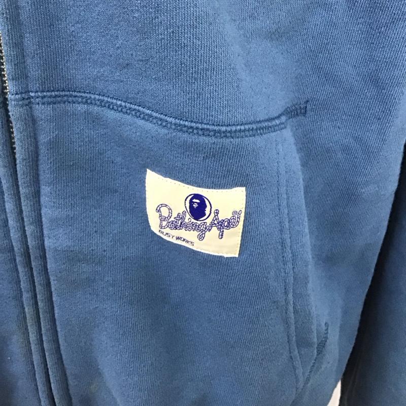 アベイシングエイプ A BATHING APE パーカー 長袖 ジップアップパーカー 長袖パーカー フード付きパーカー XXL 無地 青 / ブルー /  メンズ USED 古着 中古 10107398