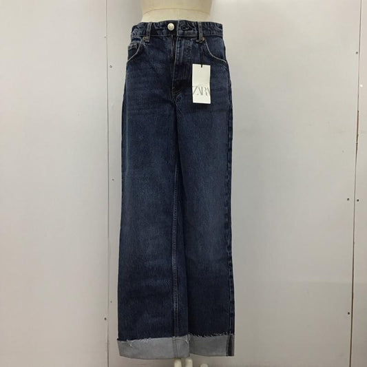 ザラ ZARA パンツ デニム、ジーンズ 6688 224 401 ハイウエスト ワイド 36 タグ付き 36 無地 青 / ブルー /  レディース USED 古着 中古 10112617