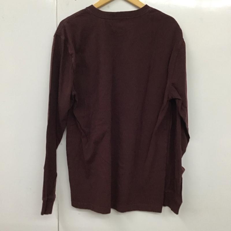 カーハート Carhartt カットソー 長袖 長袖カットソー プリントカットソー クルーネック S ロゴ、文字 えんじ / ワインレッド /  メンズ USED 古着 中古 10128732