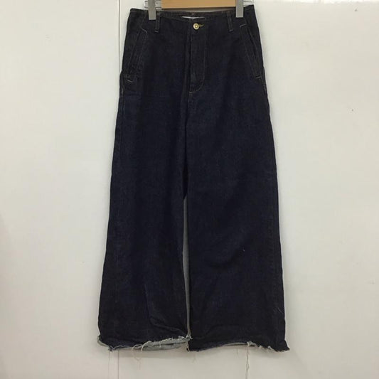 ザラ ZARA パンツ デニム、ジーンズ デニムパンツ ストレートパンツ ワイドパンツ カジュアルパンツ 36 無地 インディゴ / インディゴ /  レディース USED 古着 中古 10113271