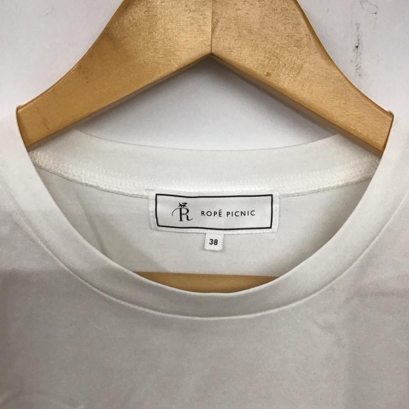 ロペピクニック ROPE  PICNIC Tシャツ 長袖 38 ロゴ、文字 X プリント 白 / ホワイト /  レディース USED 古着 中古 10137386