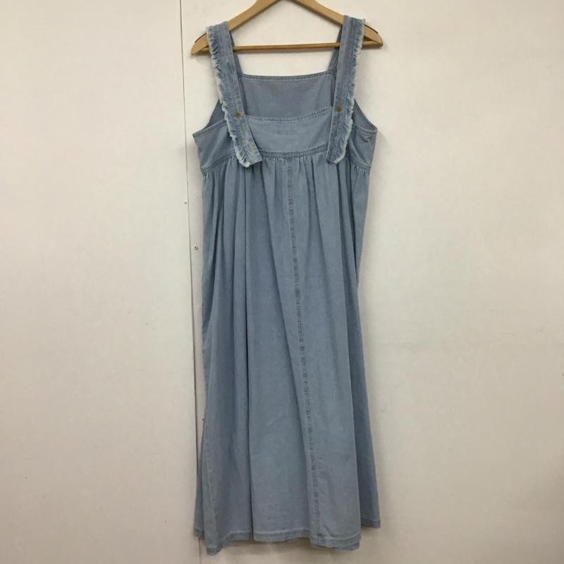 サマンサモスモス Samansa Mos2 ワンピース ロングスカート 2100169 肩フリル デニム FREE 無地 水色 / ライトブルー /  レディース USED 古着 中古 10130440