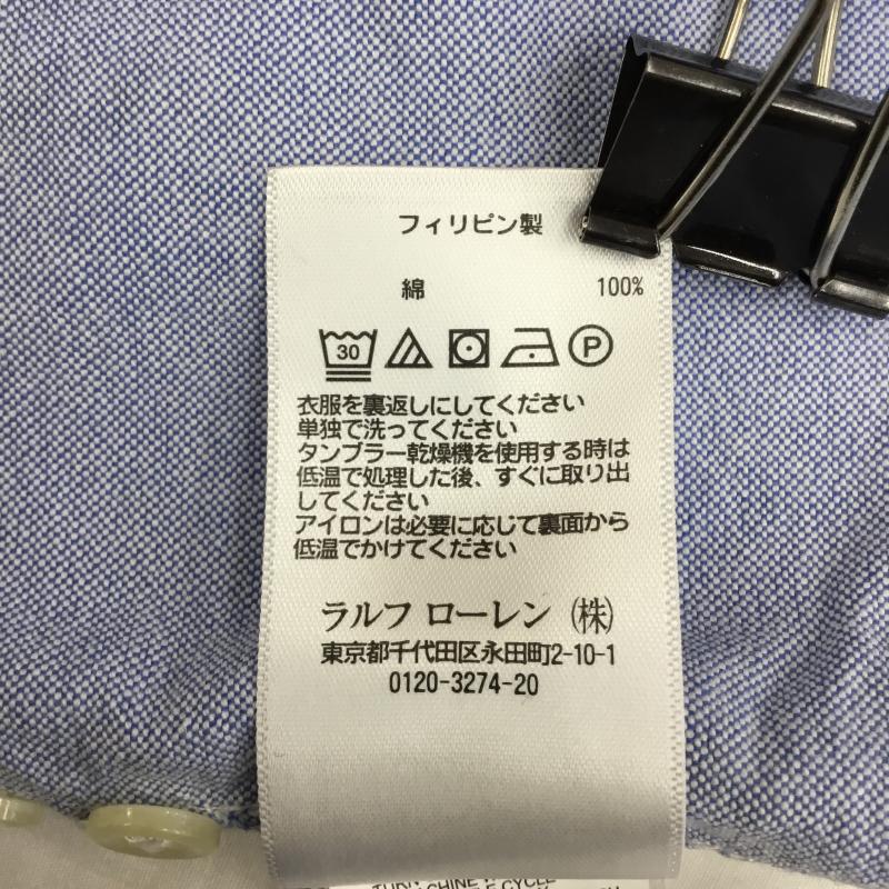 ラルフローレン RALPHLAUREN ポロシャツ 半袖 M 総柄 青 / ブルー / X 水色 / ライトブルー / X 紺 / ネイビー /  メンズ USED 古着 中古 10130864