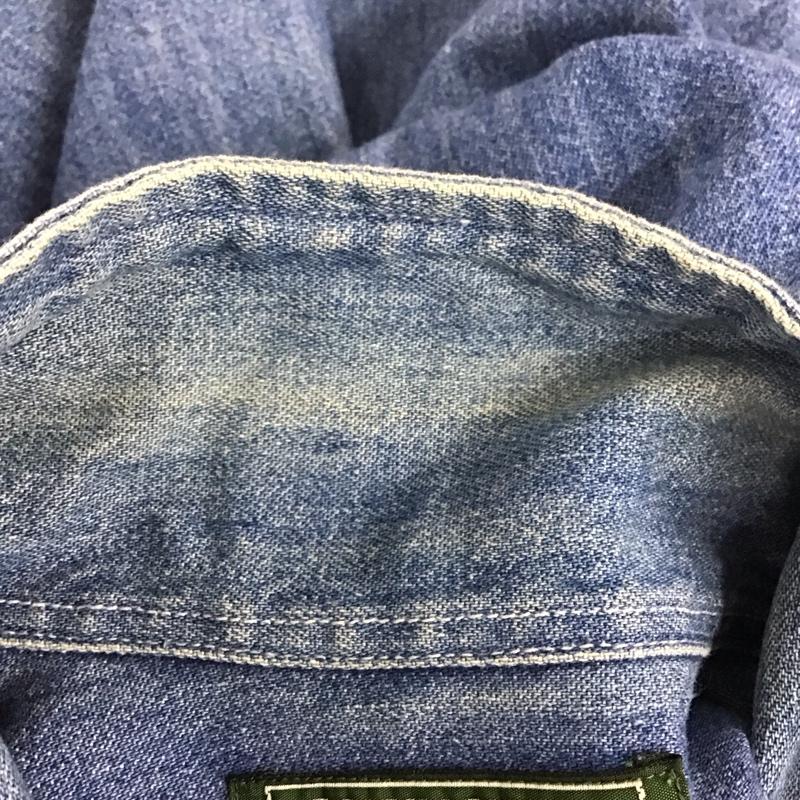 ラルフローレン RALPHLAUREN シャツ、ブラウス 長袖 長袖シャツ カラーシャツ ポケットシャツ 長袖カットソー デニムシャツ M ロゴ、文字 インディゴ / インディゴ /  メンズ USED 古着 中古 10123865