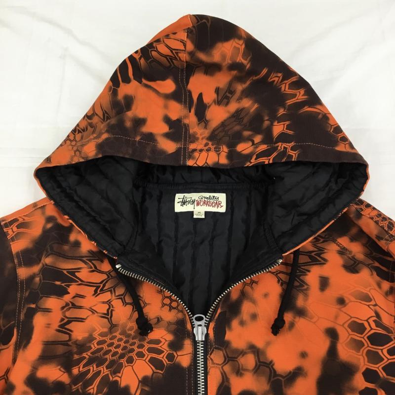 ステューシー STUSSY ジャケット、上着 ジャンパー、ブルゾン Work Jacket Kryptek Camo M ロゴ、文字 橙 / オレンジ / X 黒 / ブラック /  メンズ USED 古着 中古 10137896