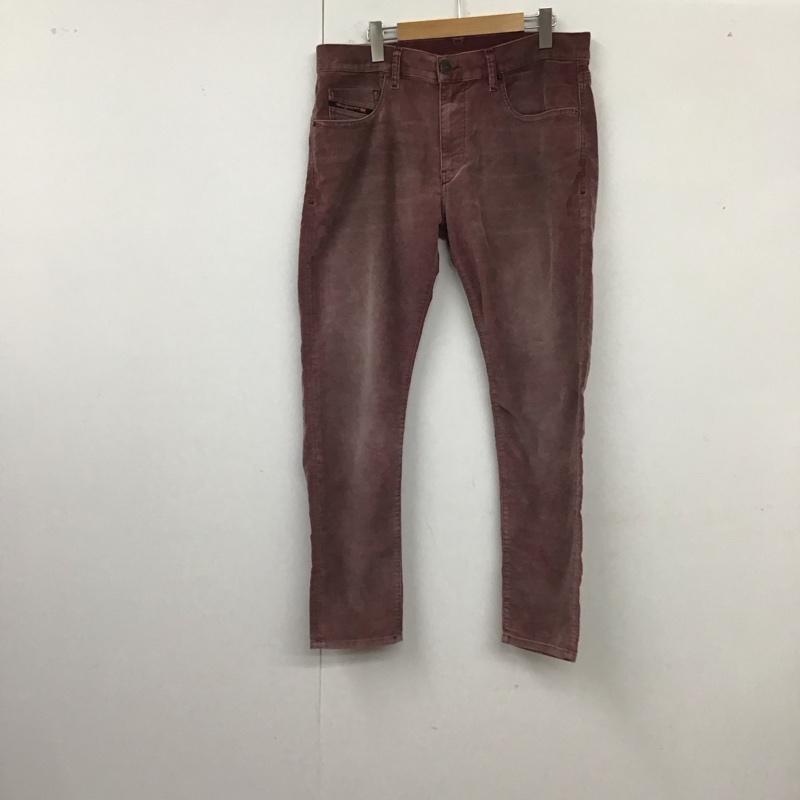 ディーゼル DIESEL パンツ デニム、ジーンズ コーデユロイパンツ スリムパンツ カジュアルパンツ 34 無地 えんじ / ワインレッド /  メンズ USED 古着 中古 10120348