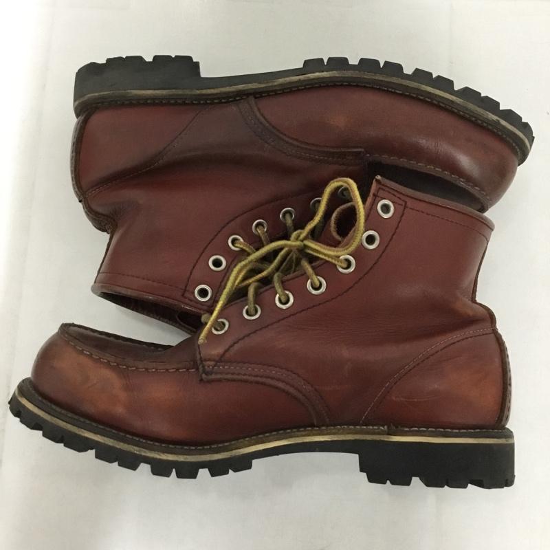 レッドウィング RED WING ブーツ ショートブーツ 09238 6インチ クラシックモック レザー 7E US：7 無地 茶 / ブラウン /  メンズ USED 古着 中古 10145156