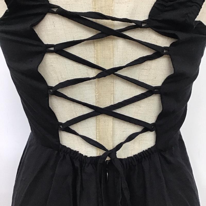 ザラ ZARA ワンピース ロングスカート ノースリーブロングワンピース フレアスカート サイドスリット S 無地 黒 / ブラック /  レディース USED 古着 中古 10117989