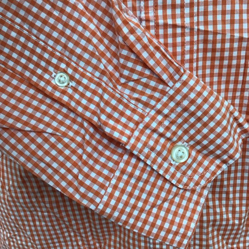 チャップス CHAPS シャツ、ブラウス 長袖 長袖シャツ カラーシャツ ポケットシャツ 長袖カットソー チェックシャツ M チェック 橙 / オレンジ /  メンズ USED 古着 中古 10118279