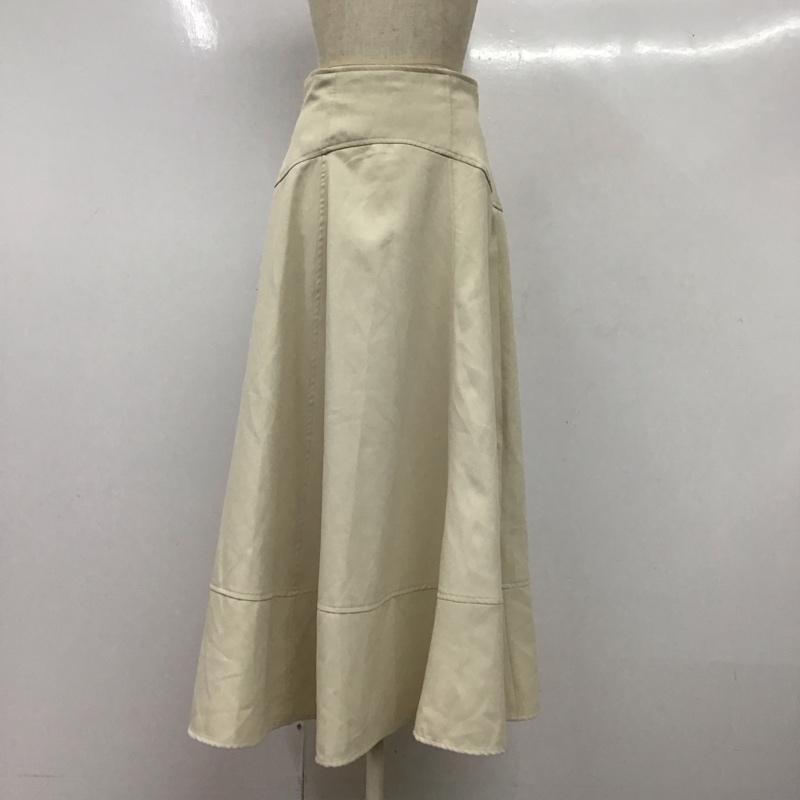 アズールバイマウジー AZUL BY MOUSSY スカート ロングスカート 250GAF31-411H ウエストギャザーフレアスカート M 無地 アイボリー / アイボリー /  レディース USED 古着 中古 10112153