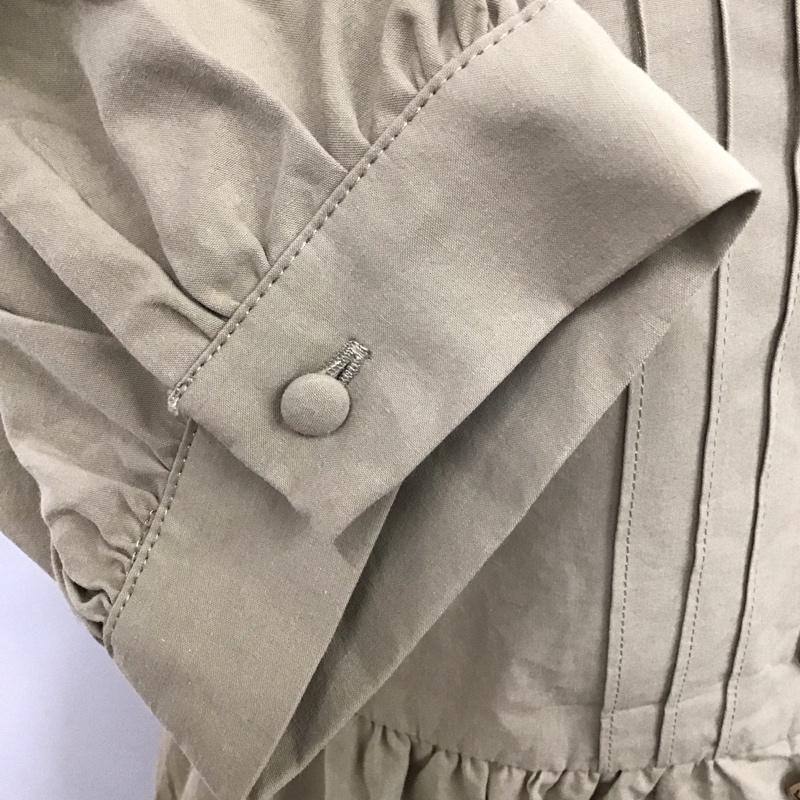 ナイスクラップ NICE CLAUP ワンピース ロングスカート 720200 半袖 無地 ベージュ / ベージュ /  レディース USED 古着 中古 10113846