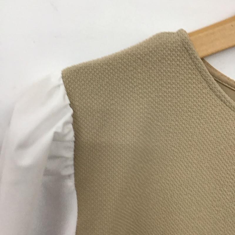 ザラ ZARA カットソー 長袖 タグ付 XL 無地 白 / ホワイト / X ベージュ / ベージュ /  レディース USED 古着 中古 10150062