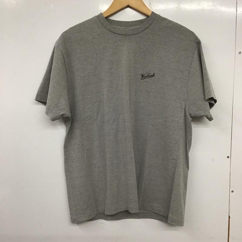 ウールリッチ WOOLRICH Tシャツ 半袖 半袖カットソー プリントTシャツ クルーネックカットソー XS ロゴ、文字 灰 / グレー /  メンズ USED 古着 中古 10140273