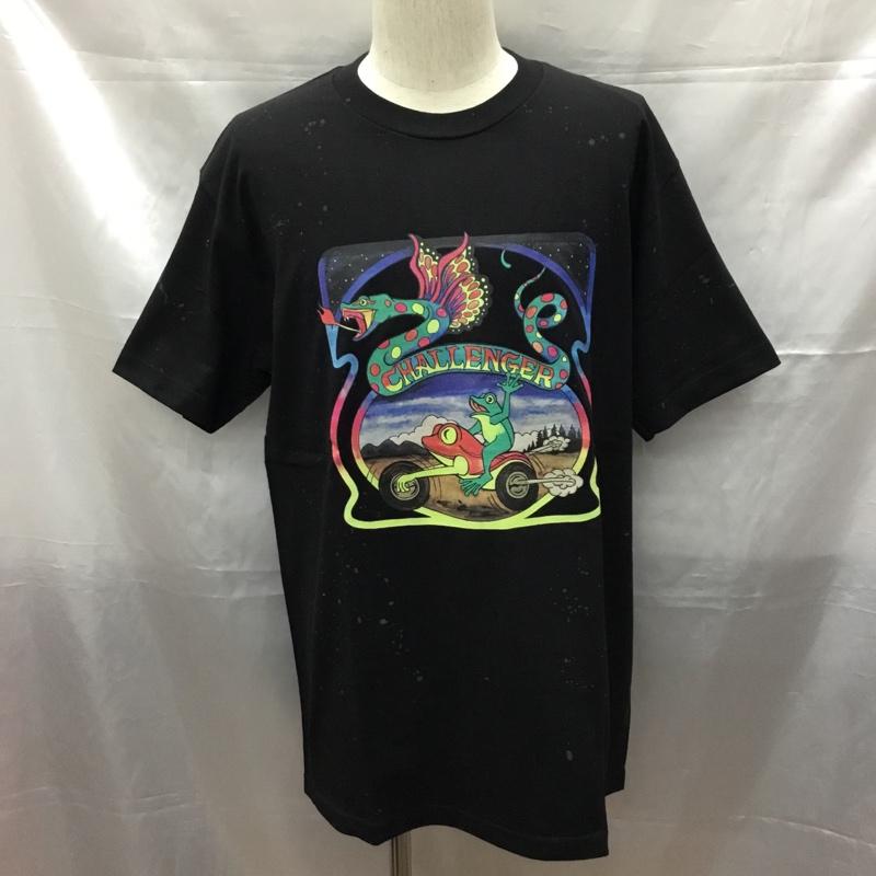 チャレンジャー CHALLENGER Tシャツ 半袖 CLG-TS 020-031 BANDANA FROG TEE YUKINARI UCHIYAMA 内山幸也 L プリント 黒 / ブラック /  メンズ USED 古着 中古 10109680