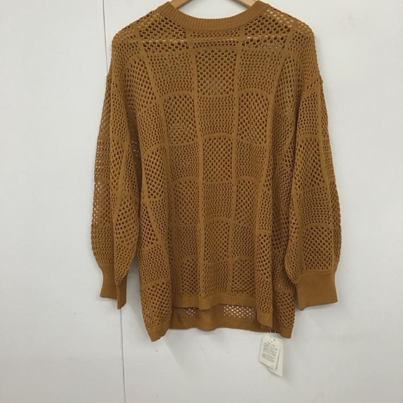 ローリーズファーム LOWRYS FARM ニット、セーター 長袖 FREE 無地 茶 / ブラウン /  レディース USED 古着 中古 10131568