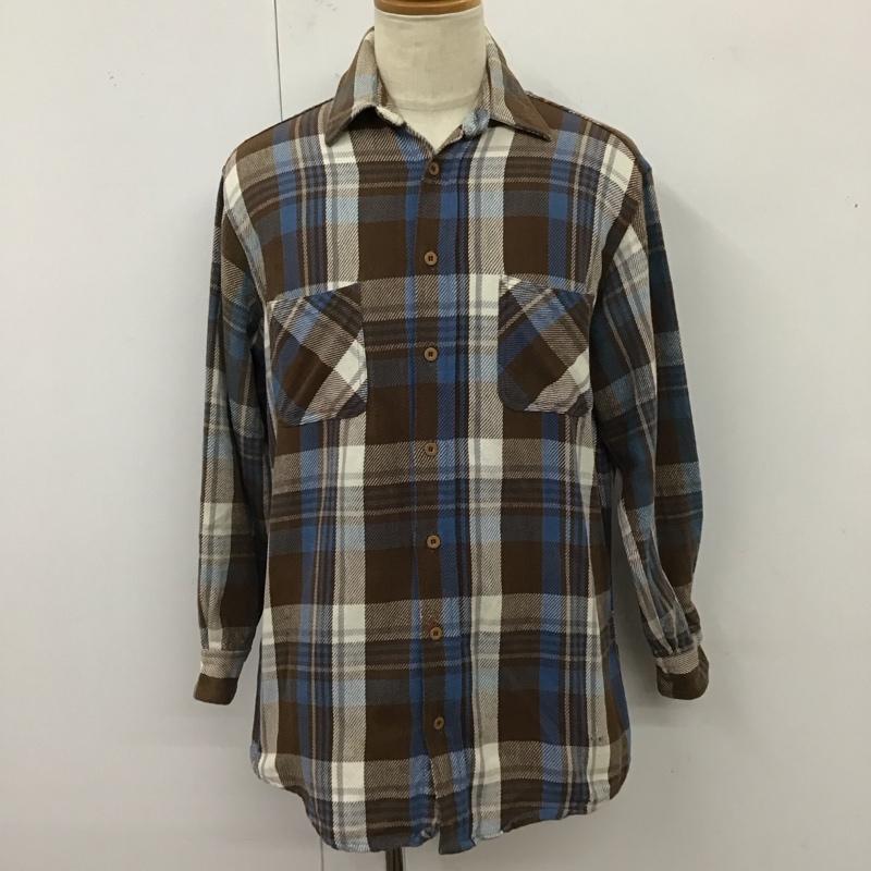 ビックマック BIGMAC シャツ、ブラウス 長袖 長袖シャツ カラーシャツ ポケットシャツ 長袖カットソー チェックシャツ 80s ポルトガル製 L チェック マルチカラー / マルチカラー /  メンズ USED 古着 中古 10119914