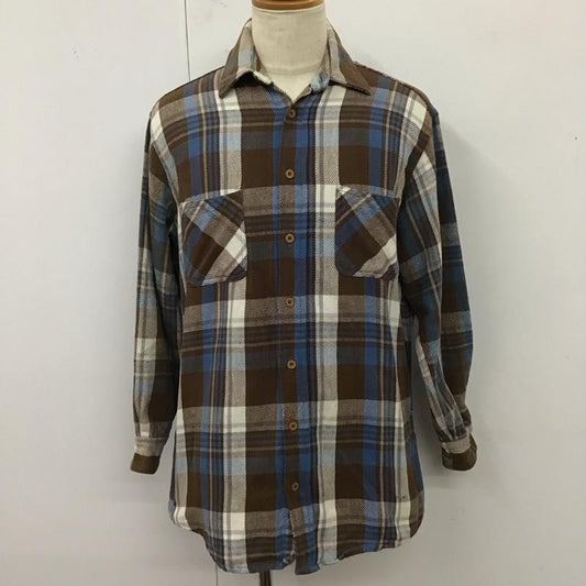 ビックマック BIGMAC シャツ、ブラウス 長袖 長袖シャツ カラーシャツ ポケットシャツ 長袖カットソー チェックシャツ 80s ポルトガル製 L チェック マルチカラー / マルチカラー /  メンズ USED 古着 中古 10119914