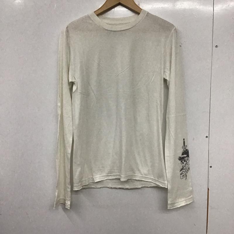 シャンブルズ Shambles カットソー 長袖 長袖カットソー プリントカットソー クルーネック ナンバーナイン S 無地 白 / ホワイト /  メンズ USED 古着 中古 10137044