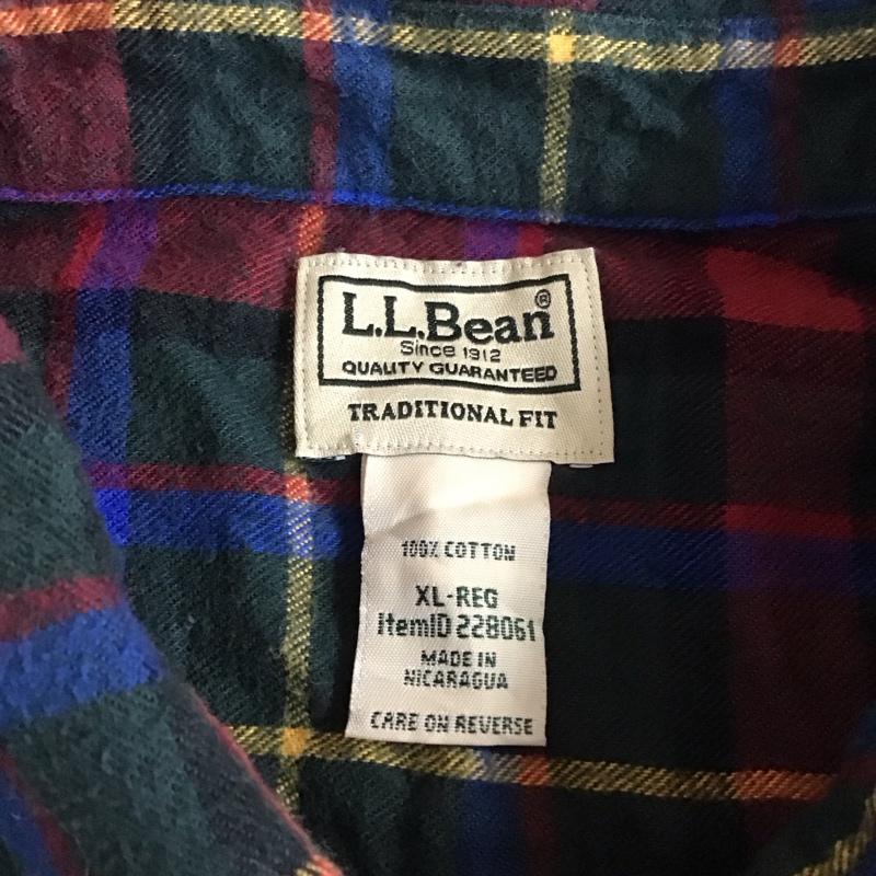 エルエルビーン L.L.Bean シャツ、ブラウス 長袖 長袖シャツ カラーシャツ ポケットシャツ 長袖カットソー チェックシャツ XL チェック マルチカラー / マルチカラー /  メンズ USED 古着 中古 10118283