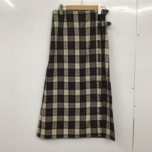 サニーレーベル Sonny Label スカート ロングスカート 25T706 巻きスカート風 38 チェック マルチカラー / マルチカラー /  レディース USED 古着 中古 10138906